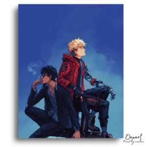 Cybernetic Man and Smoker - Paint by Numbers Kit