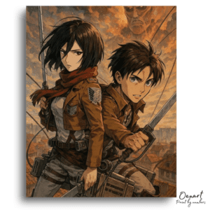 Determined Duo Amidst City Skies - Paint by Numbers Kit