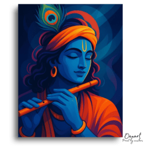 Divine Krishna Flute Melody - Paint by Numbers Kit