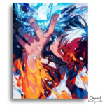 Dual Power Anime Boy - Paint by Numbers Kit