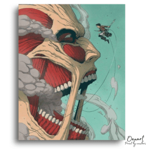 Dynamic Giant Battle - Paint by Numbers Kit