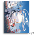 Elegant Girl Red Petals - Paint by Numbers Kit