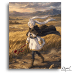 Elf Girl Golden Field Wanderer - Paint by Numbers Kit
