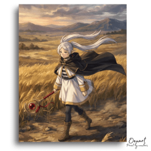 Elf Girl Golden Field Wanderer - Paint by Numbers Kit
