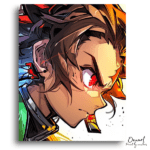 Fiery Gaze Young Warrior - Paint by Numbers Kit