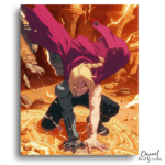 Furious Alchemist In Red Cloak - Paint by Numbers Kit