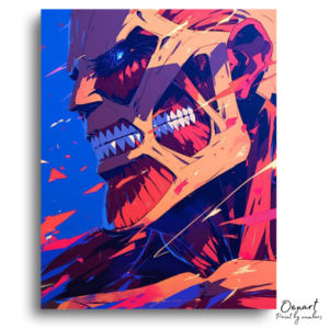 Furious Blue-Eyed Colossus - Paint by Numbers Kit