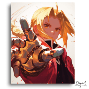 Golden-Haired Automail Warrior - Paint by Numbers Kit
