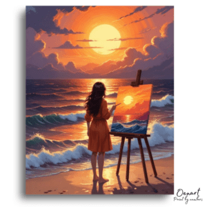 Golden Hour Beach Artist - Paint by Numbers Kit