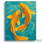 Golden Koi Serenity - Paint by Numbers Kit