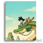 Happy Boy on Dragon's Head - Paint by Numbers Kit
