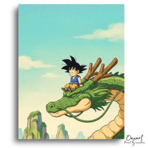 Happy Boy on Dragon's Head - Paint by Numbers Kit