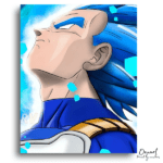Intense Blue Fighter's Power Up - Paint by Numbers Kit