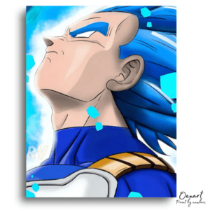 Intense Blue Fighter's Power Up - Paint by Numbers Kit