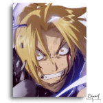 Intense Golden-Eyed Warrior - Paint by Numbers Kit