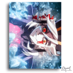 Intense White-Haired Fiery Gaze - Paint by Numbers Kit