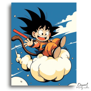 Joyful Child Riding Cloud - Paint by Numbers Kit