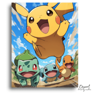 Joyful Running Fantasy Creatures - Paint by Numbers Kit