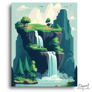Majestic Waterfall Valley - Paint by Numbers Kit