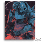 Mighty Azure Warrior - Paint by Numbers Kit