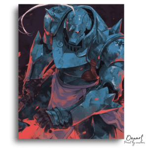 Mighty Azure Warrior - Paint by Numbers Kit