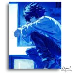 Mysterious Blue-Toned Squatter - Paint by Numbers Kit