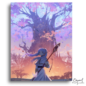 Mystical Elf in Twilight Forest - Paint by Numbers Kit