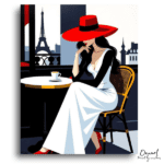 Parisian Cafe Elegance - Paint by Numbers Kit