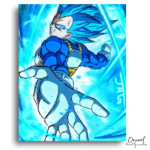 Powerful Blue Aura Warrior - Paint by Numbers Kit