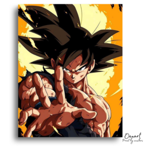 Powerful Fighter's Fiery Aura - Paint by Numbers Kit