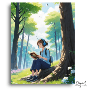 Quiet Forest Reading Retreat - Paint by Numbers Kit