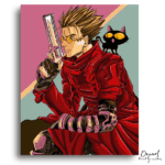 Red Coat Gunslinger and Cat - Paint by Numbers Kit
