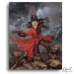 Red Coated Gunman Amidst Cross - Paint by Numbers Kit