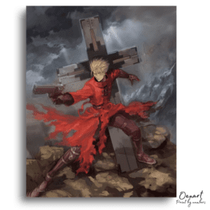 Red Coated Gunman Amidst Cross - Paint by Numbers Kit