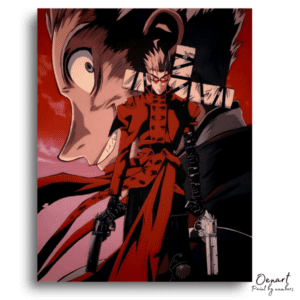 Red Coated Gunslinger with Cross - Paint by Numbers Kit