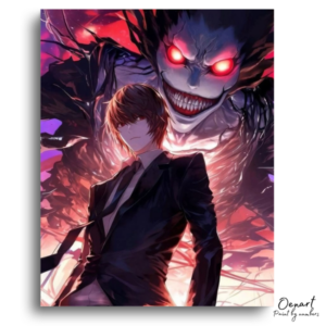 Red-Eyed Boy and Demon - Paint by Numbers Kit