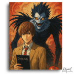 Serious Man and Grinning Demon - Paint by Numbers Kit