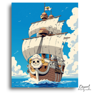 Sheep Head Pirate Ship Sailing - Paint by Numbers Kit