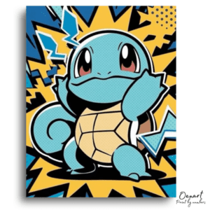 Smiling Blue Turtle Pop Art - Paint by Numbers Kit