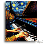 Starry Night Piano Melody - Paint by Numbers Kit