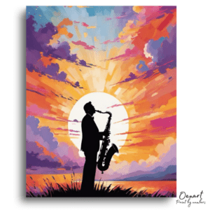 Sunset Saxophone Serenade - Paint by Numbers Kit
