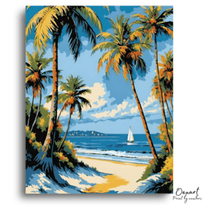 Tropical Paradise Beach - Paint by Numbers Kit