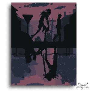 Twilight Stroll Reflected Silhouettes - Paint by Numbers Kit