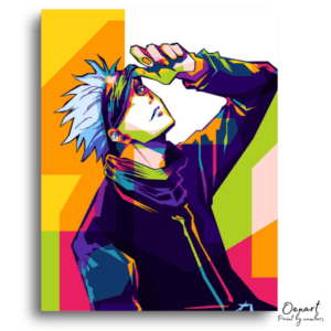 Vibrant Character Staring Skyward - Paint by Numbers Kit