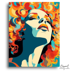 Vibrant Curls Pop Art - Paint by Numbers Kit