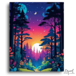 Vibrant Forest Twilight Dream - Paint by Numbers Kit