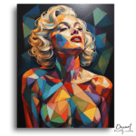 Vibrant Geometric Marilyn Portrait - Paint by Numbers Kit