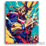 Vibrant Hero Unleashes Lightning - Paint by Numbers Kit