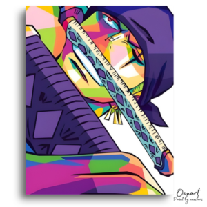 Vibrant Hooded Swordsman - Paint by Numbers Kit