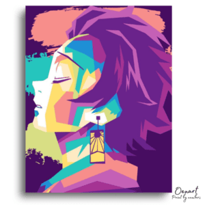 Vibrant Profile with Sun Earring - Paint by Numbers Kit